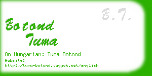 botond tuma business card